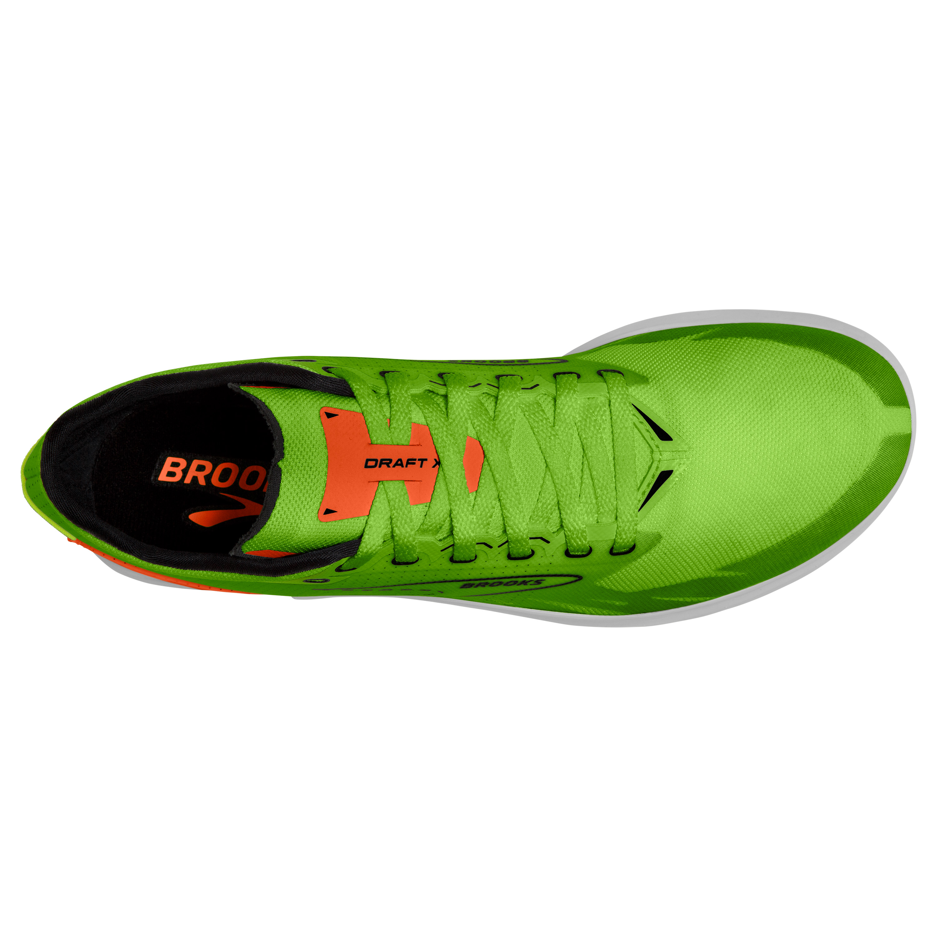 Brooks Draft XC Cross Country Racing Shoes NO SPIKES Green Orange Mens Size 10.5 Brooks Draft XC Cross Country Running Shoes with Spikes  main image 4